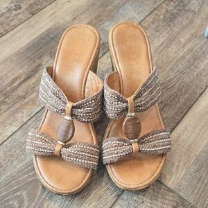 Italtian Shoemakers Vintage Boho Women's Tan Sandals